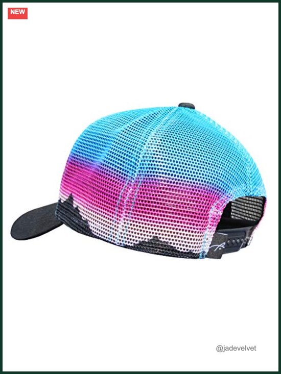 Women\'s Trucker Hat Snapback Baseball Cap Adjustable Cotton Mesh Summer